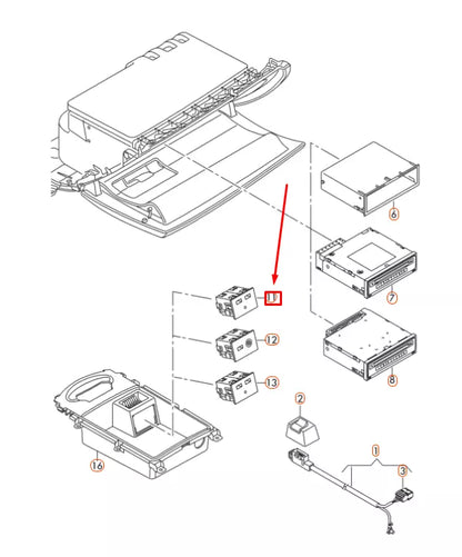 NEW AUDI A6 C7 EXTERNAL AUDIO COURCES CONNECTORS 4G0035736 ORIGINAL