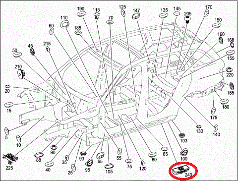 NEW MERCEDES-BENZ C-CLASS CLS E-CLASS JACK PAD POINT BLOCK A0009986750 ORIGINAL