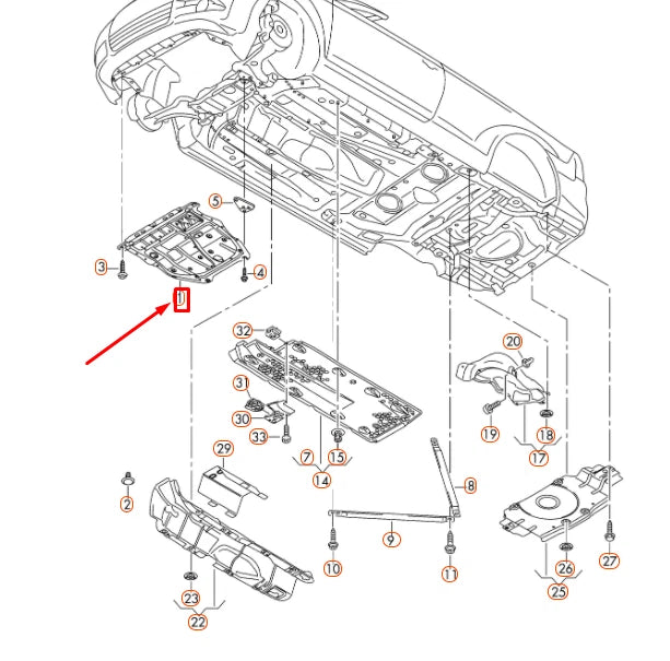 NEW VOLKSWAGEN EOS BELLY PAN NOISE INSULATION 1Q0825237B ORIGINAL