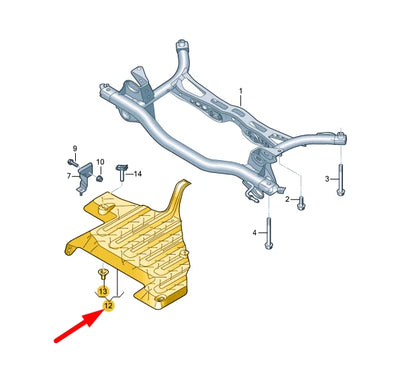 NEW VOLKSWAGEN GOLF MK8 REAR AXLE TRIM 5WA501713 ORIGINAL