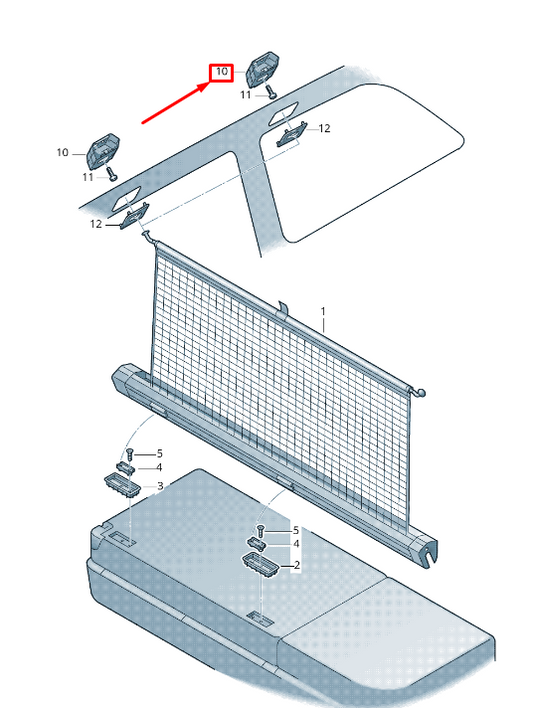 NEW AUDI A6 4A C8 LEFT PARTITION PANEL SUSPENSION LUG 4K9861735EP5 ORIGINAL