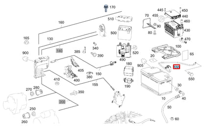 NEW MERCEDES-BENZ S W222 NEGATIVE BATTERY CABLE A0009055309 ORIGINAL