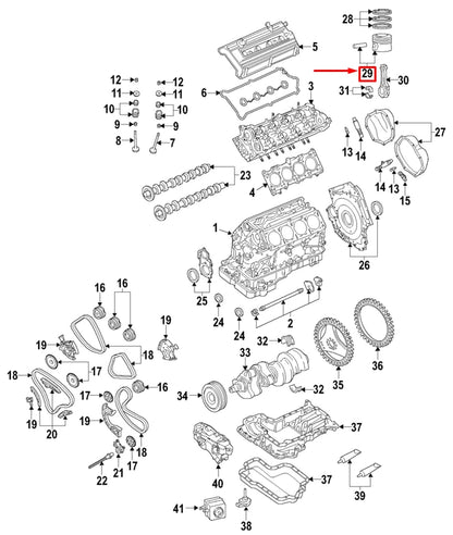NEW AUDI Q7 4L ENGINE PISTON FOR CYLINDERS 5-8 079107065DC ORIGINAL