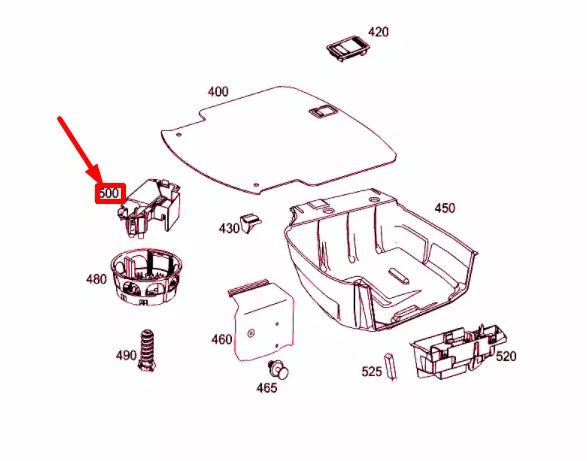 NEW MERCEDES-BENZ C W204 TOOL KIT BRACKET A21289809149051 ORIGINAL