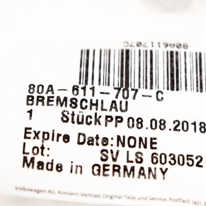 NEW AUDI Q5 80A FRONT LEFT BRAKE HOSE PIPE 80A611707C ORIGINAL