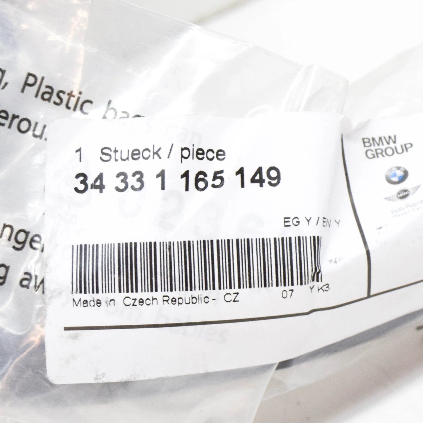 NEW BMW 3 E46 VAACUM PIPE HOSE 34331165149 1165149 ORIGINAL