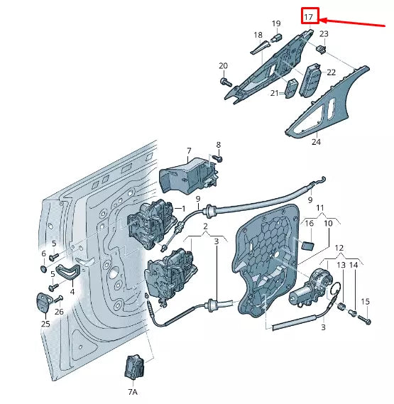 NEW AUDI RS7 SPORTBACK 4G FRONT LEFT INNER OPENING HANDLE 4G8837019C4PK