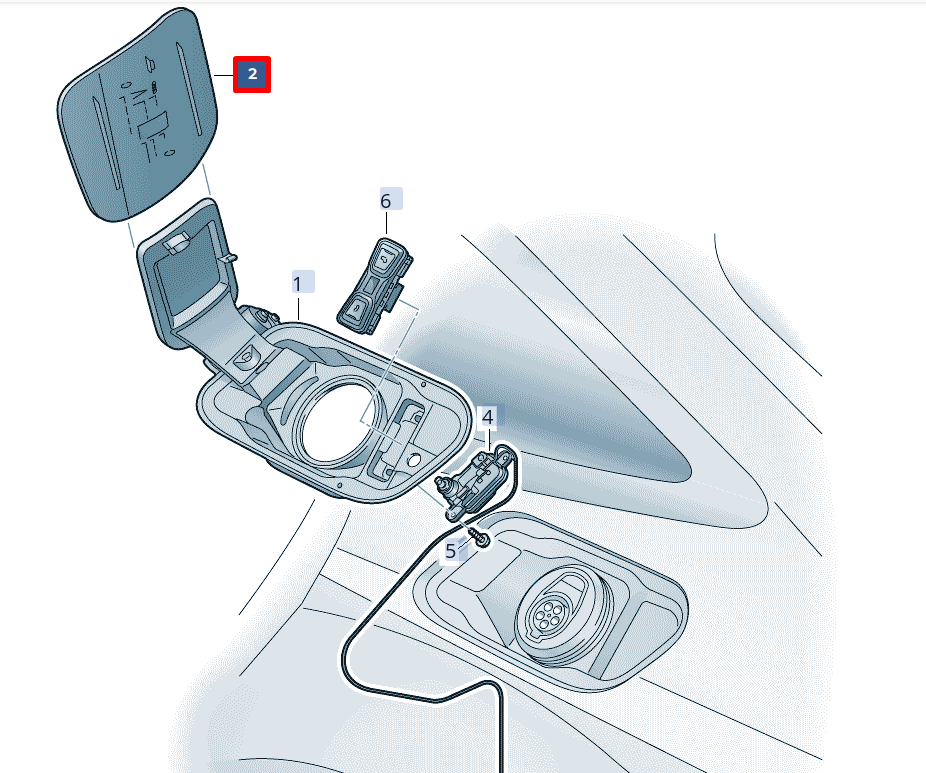 NEW AUDI A6 C8 FUEL TANK FLAP COVER 4K0810393GRU ORIGINAL