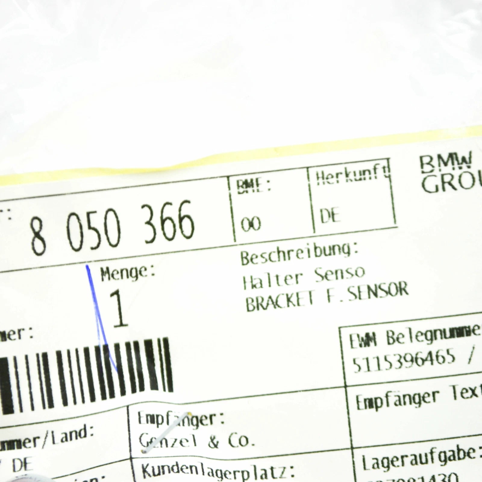 NEW BMW 6 CABRIO F12 CRUISE CONTROL DISTANCE SENSOR BRACKET 66318050366 ORIGINAL