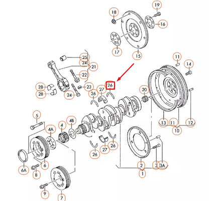 NEW AUDI A1 MK1 ENGINE CRANKSHAFT THRUST WASHER 06A105637A ORIGINAL
