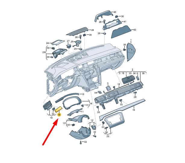 NEW VW ARTEON 3H7 INSTRUMENT PANEL LEFT TRIM LHD 3G1853261NRU7
