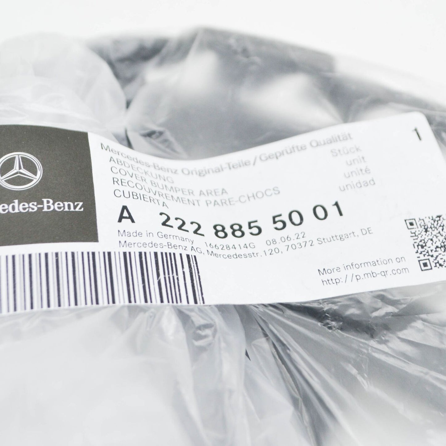 NEW MB S W222 FRONT BUMPER LEFT GRILLE BRACKET COVER A2228855001 ORIGINAL