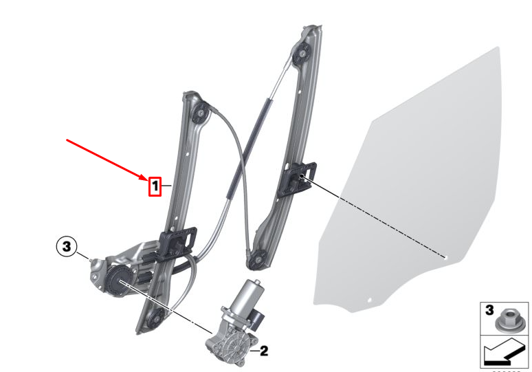 new mini countryman r60 front right door window regulator 51339805670 original