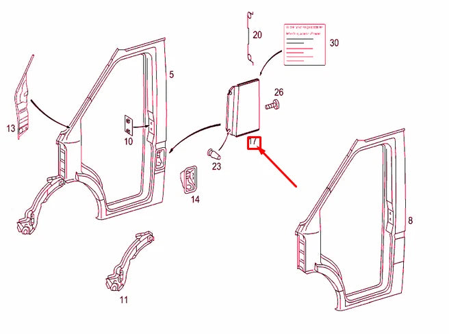 NEW MB SPRINTER 903 LEFT SIDE PANELLING TANK FLAP A9017500003