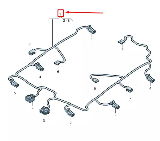NEW AUDI A8 4N ROOF WIRING HARNESS 4N0971100BD