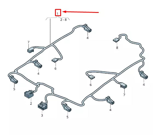 NEW AUDI A8 4N ROOF WIRING HARNESS 4N0971100BD