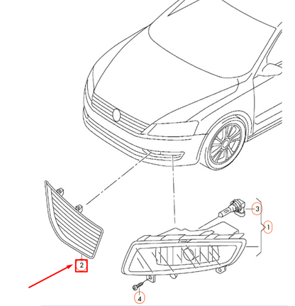 NEW VOLKSWAGEN PASSAT B8 FRONT LEFT FOG LIGHT TRIM 561941777B ORIGINAL