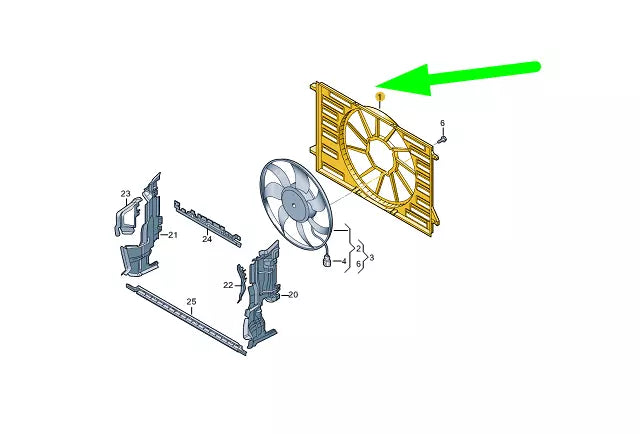 NEW AUDI A4 B9 ENGINE COOLING FAN RING 400W 8W0121207