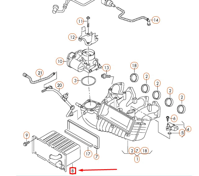 NEW AUDI A1 8X CHARGE AIR COOLER 03F145749B ORIGINAL