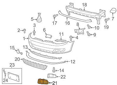 NEW VW GOLF MK6 FRONT BUMPER LEFT SIDE AIR VENT GRILLE 5K0853665E041