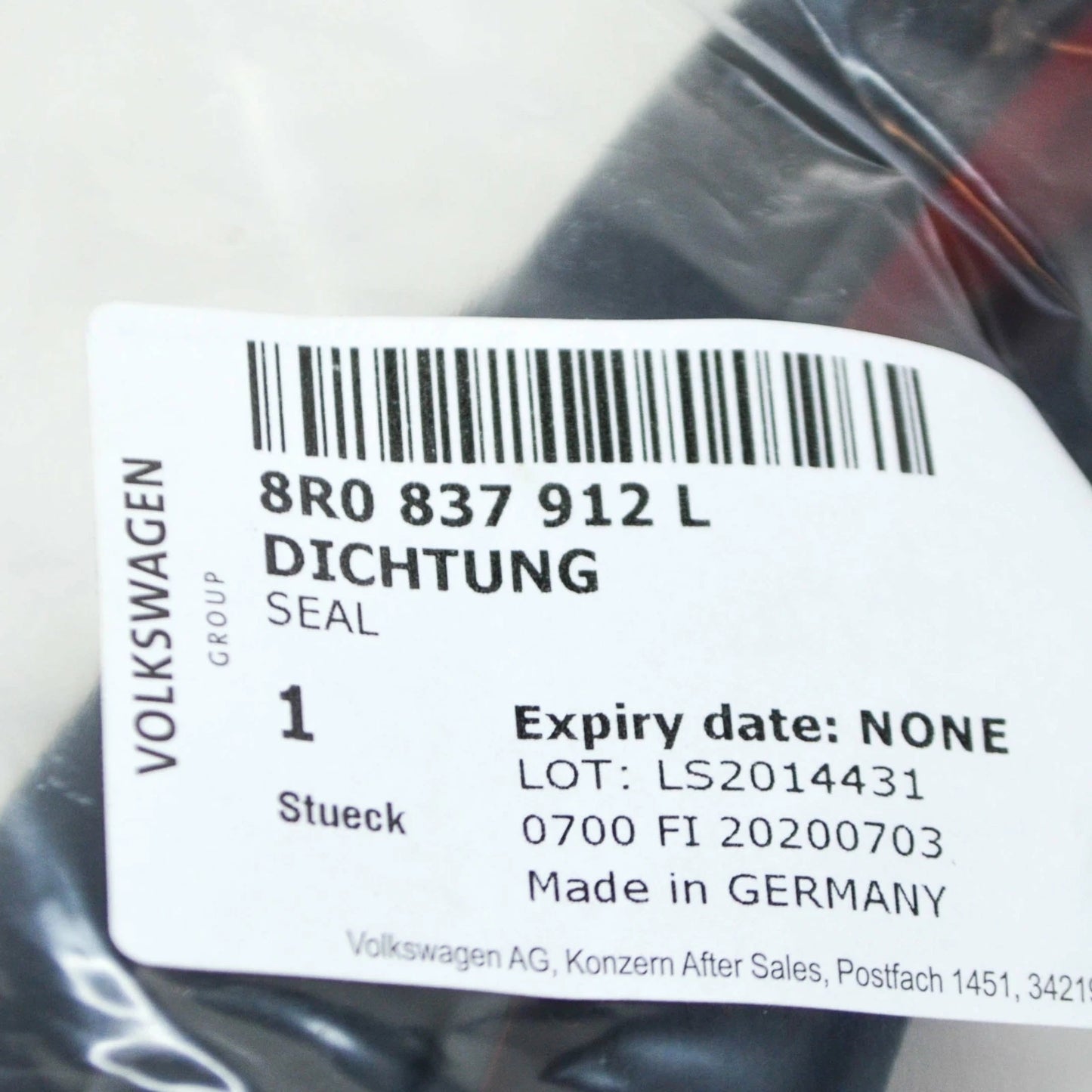 NEW AUDI Q5 8R FRONT RIGHT RUBBER WEATHER STRIP SEAL 8R0837912L 2015