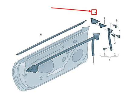 NEW AUDI A5 F5 FRONT RIGHT DOOR MIRROR CORNER TRIM 8W6837638A ORIGINAL
