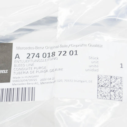 NEW MERCEDES-BENZ C W205 ENGINE BREATHING VENT PIPE LINE A2740187201 ORIGINAL