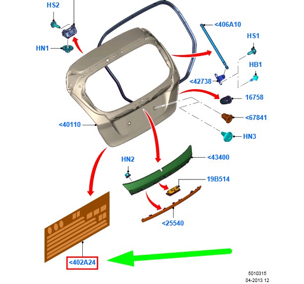 new ford fiesta mk6 tailgate double sided adhesive tape 1821272 original