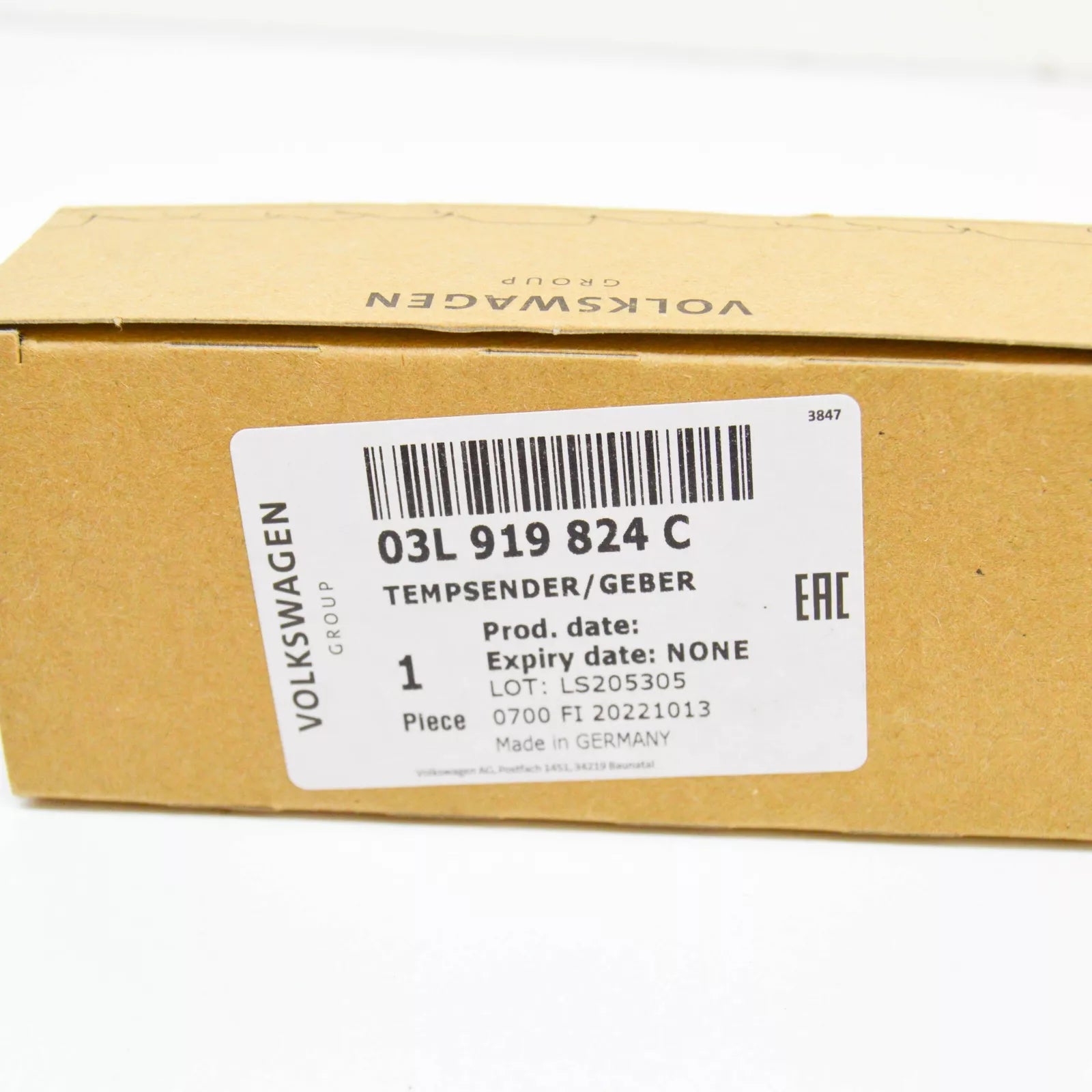 NEW AUDI A3 8P FUEL TEMPERATURE SENSOR 03L919824C