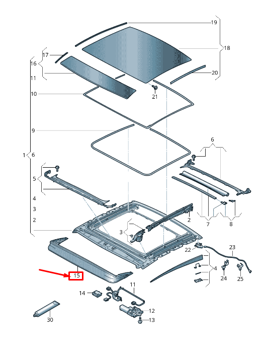 new audi a8 4n sunroof wind deflector 4n4877651 original