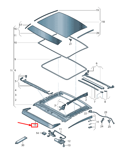 new audi a8 4n sunroof wind deflector 4n4877651 original