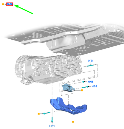 new ford explorer mk6 transmission mounting torque restrictor 2416841 original