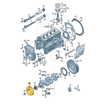 new audi a1 sportback gb crankshaft vibration pulley damper 06h105243m original