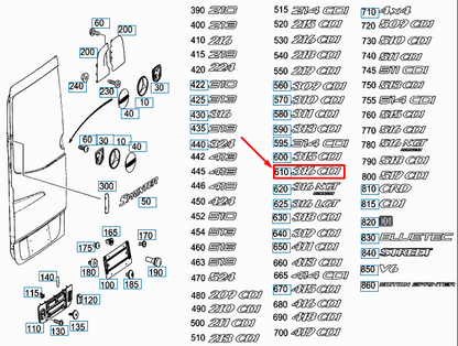 NEW MERCEDES-BENZ SPRINTER 906 REAR EMBLEM BADGE A9068176914 ORIGINAL