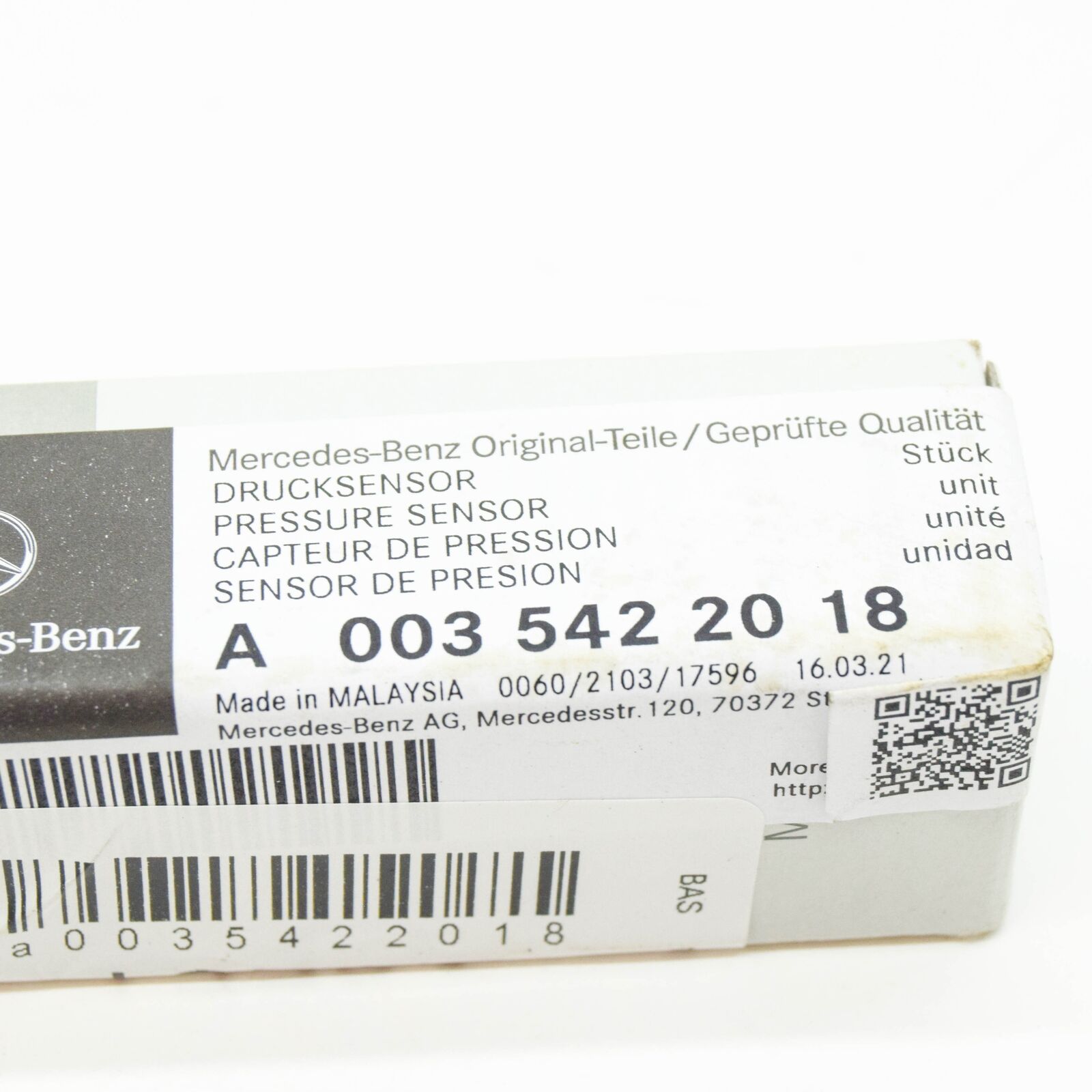 NEW MERCEDES-BENZ SL R230 ABC HYDRAULIC PRESSURE SENSOR A0035422018 ORIGINAL