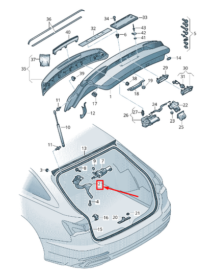 new audi a6 c8 rear left side bootlid hinge 4k9827299a original