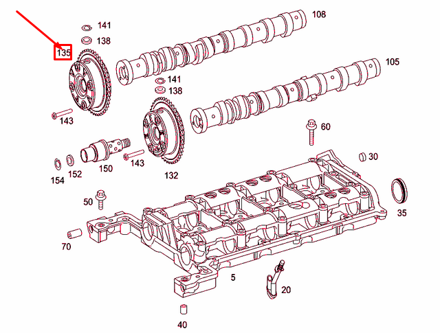 new mercedes-benz slk r171 exhaust camshaft positioner a2710500900 original