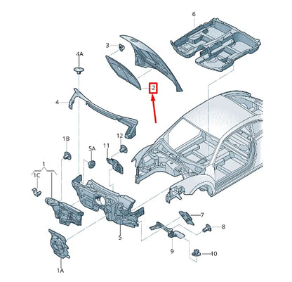 NEW VW BEETLE 5C FRONT HOOD INSULATION PAD 5C5863835 ORIGINAL