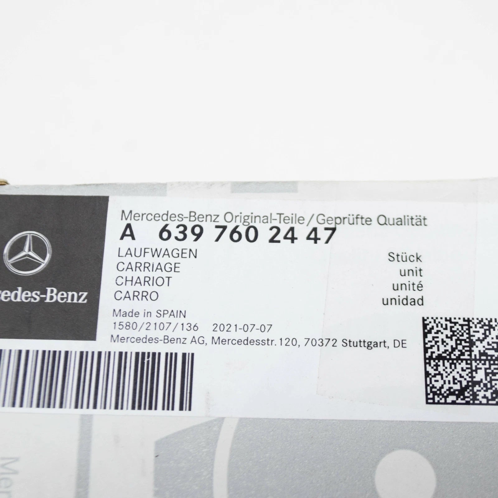 NEW MERCEDES-BENZ VITO W639 REAR DOOR CENTRAL LEFT CARRIAGE A6397602447