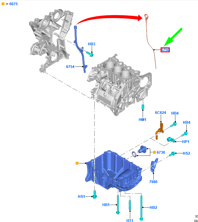 new ford transit custom mk1 oil dip stick 2386496 original
