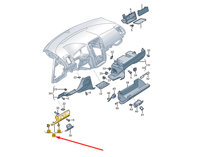 new vw eos dash panel left trim cover lhd 1k1858365ah92w original