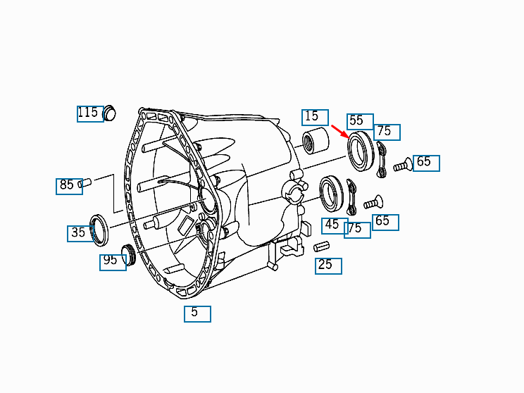 NEW MB SLK R172 ANNULAR BALL BEARING 1.8 DIESEL A0109811825 ORIGINAL