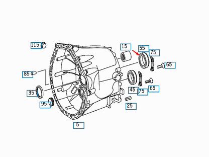 NEW MB SLK R172 ANNULAR BALL BEARING 1.8 DIESEL A0109811825 ORIGINAL