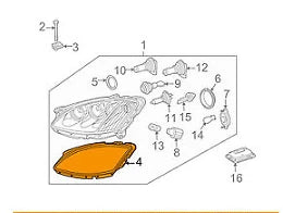 NEW MERCEDES BENZ S W221 FRONT LEFT HEADLIGHT SEAL A2218260158 ORIGINAL