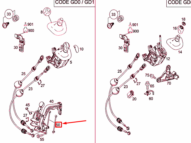 NEW MERCEDES-BENZ VITO W639 SELECTOR LEVER TOWBAR A6392670117 ORIGINAL