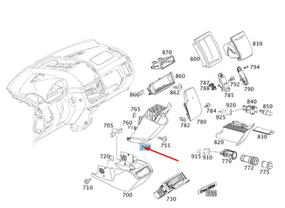 NEW MB VITO W639 GEAR MECHANISM MOUNTING CONSOLE LHD A63968004319F75 ORIGINAL