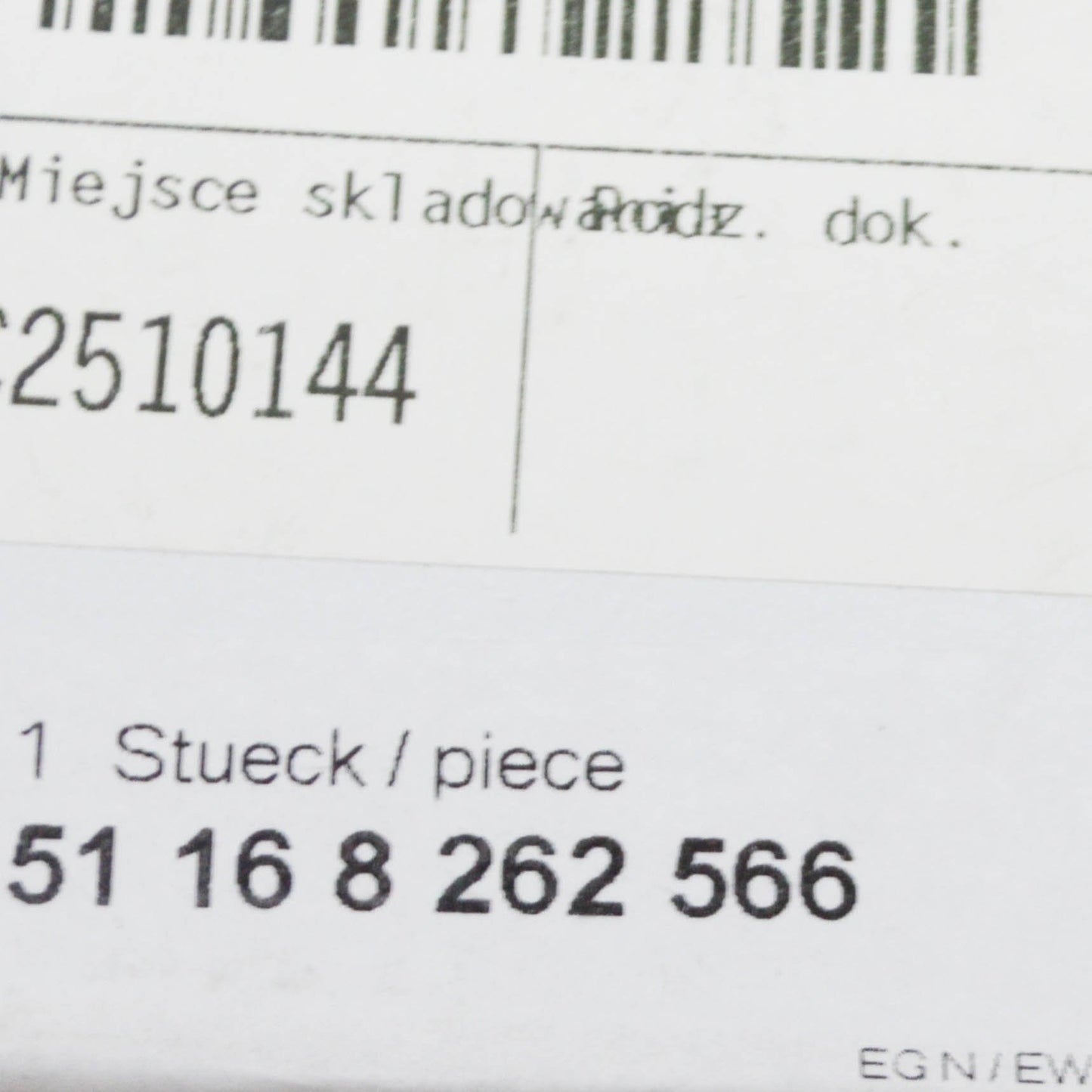 new bmw 3 convertible e46 glove box lock lower part 51168262566 original