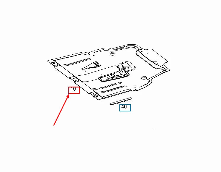 NEW MERCEDES-BENZ A W176 ENGINE COMPARTMENT BOTTOM COVER A1765200023 ORIGINAL