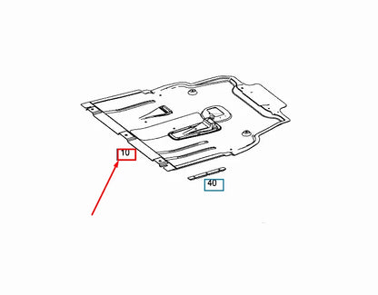 NEW MERCEDES-BENZ A W176 ENGINE COMPARTMENT BOTTOM COVER A1765200023 ORIGINAL