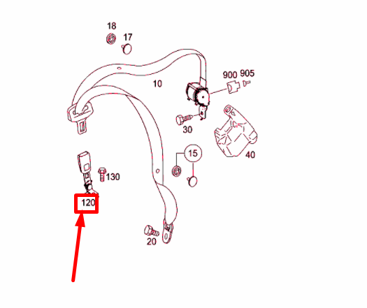 new mercedes-benz ml w164 rear left seat buckle closure a16486015699051 original